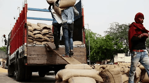 SS Transport Co. truck being loaded